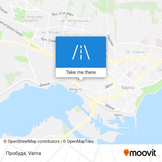 Прoбудa map