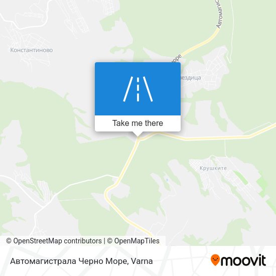 Карта Автомагистрала Черно Море