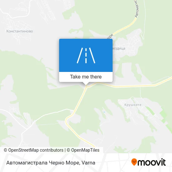 Карта Автомагистрала Черно Море