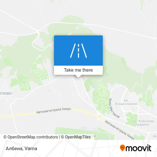 Карта Албена
