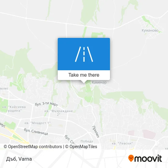 Дъб map