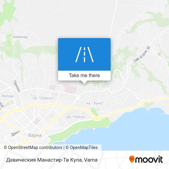 Девическия Манастир-Тв Кула map