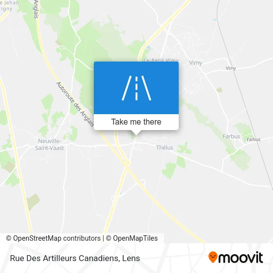Rue Des Artilleurs Canadiens map