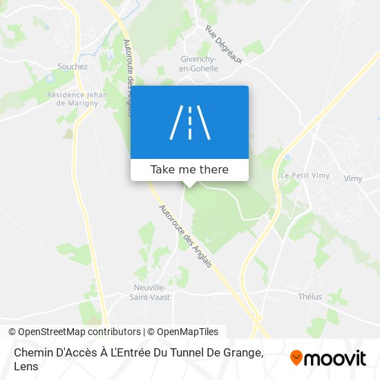 Mapa Chemin D'Accès À L'Entrée Du Tunnel De Grange