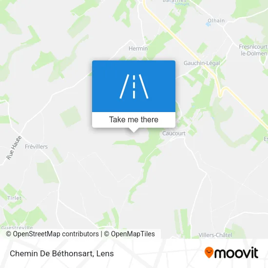 Chemin De Béthonsart map