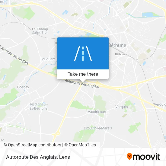 Autoroute Des Anglais map