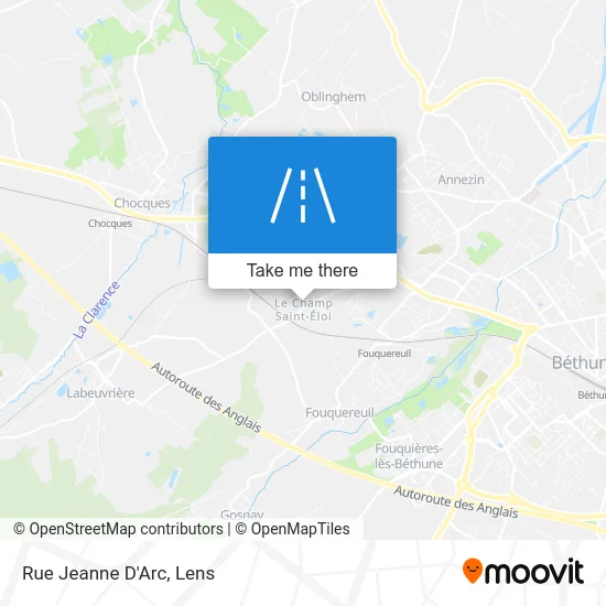 Rue Jeanne D'Arc map