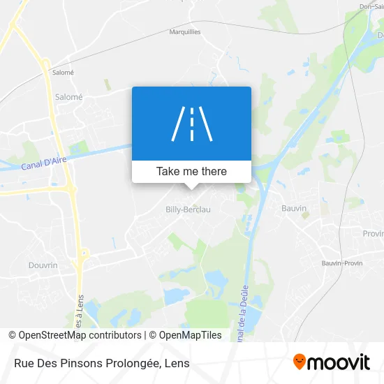 Rue Des Pinsons Prolongée map