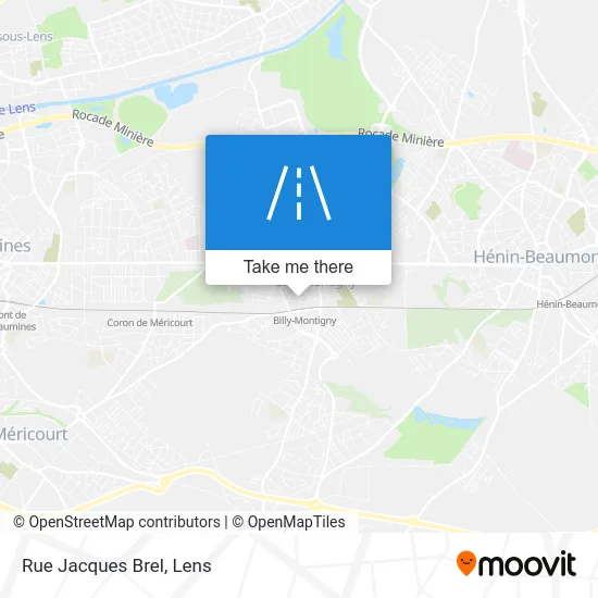 Mapa Rue Jacques Brel