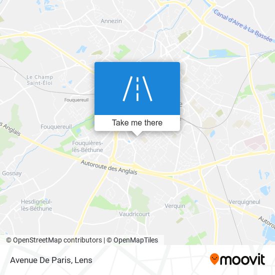 Mapa Avenue De Paris