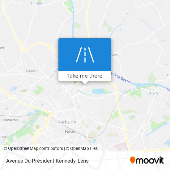 Mapa Avenue Du Président Kennedy