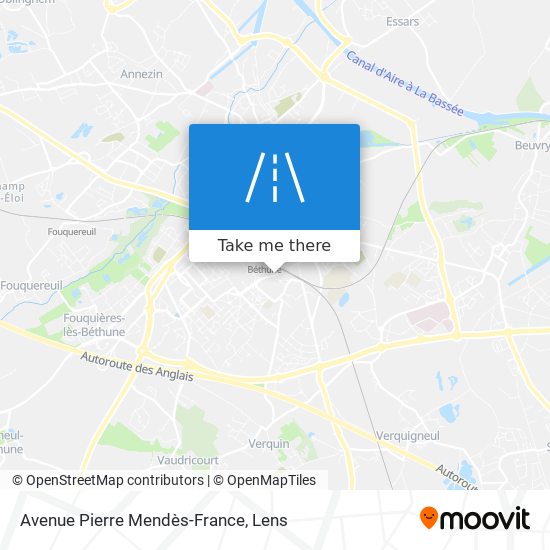 Mapa Avenue Pierre Mendès-France