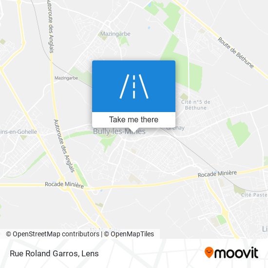 Mapa Rue Roland Garros