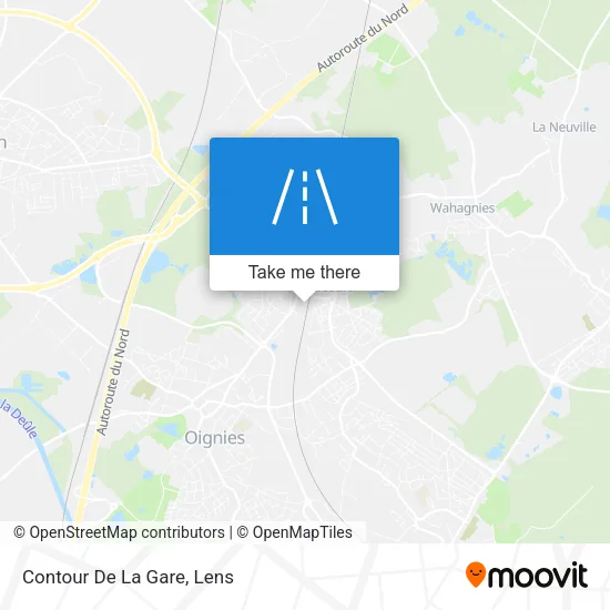Contour De La Gare map