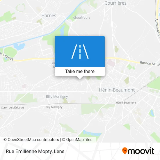 Rue Emilienne Mopty map