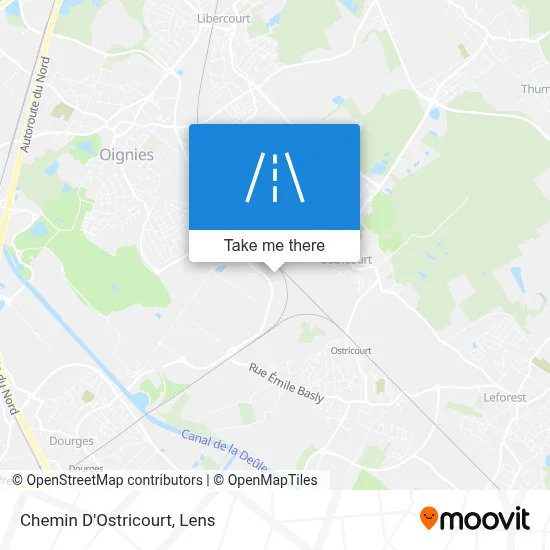 Chemin D'Ostricourt map