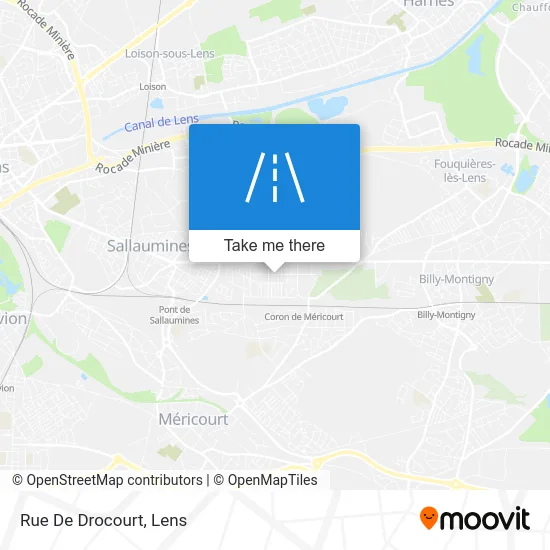 Mapa Rue De Drocourt