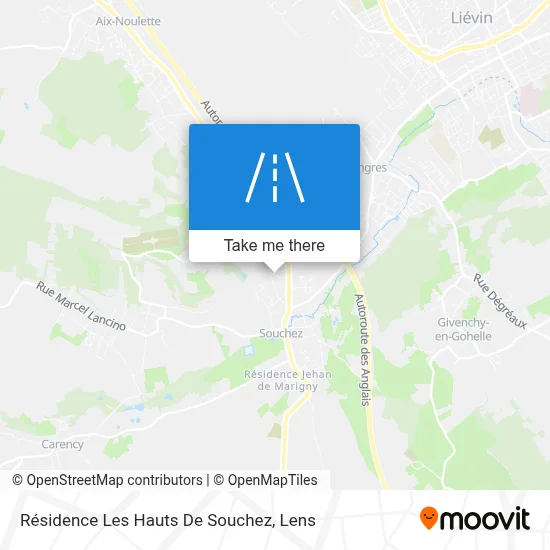 Résidence Les Hauts De Souchez map