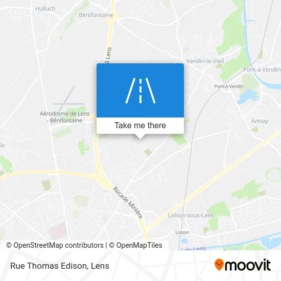 Rue Thomas Edison map