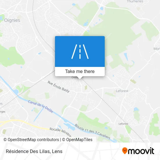 Résidence Des Lilas map