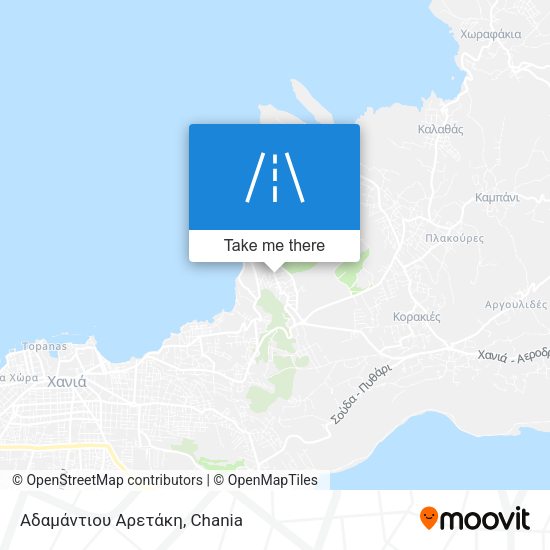 Αδαμάντιου Αρετάκη map
