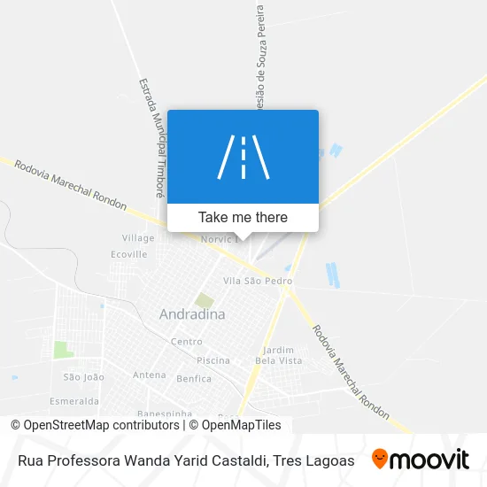 Rua Professora Wanda Yarid Castaldi map