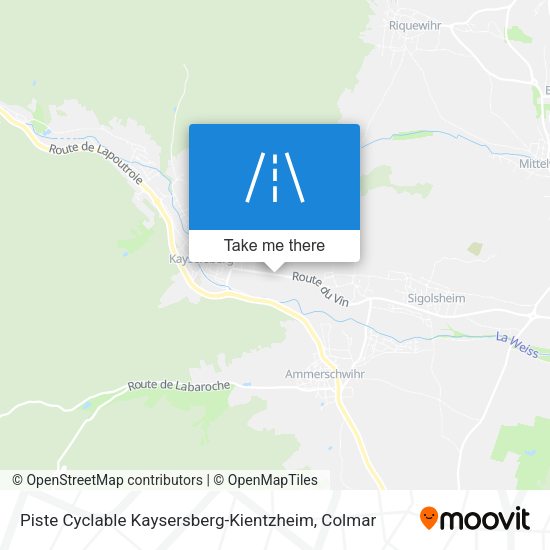 Piste Cyclable Kaysersberg-Kientzheim map