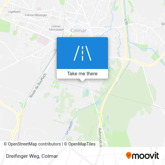 Dreifinger Weg map