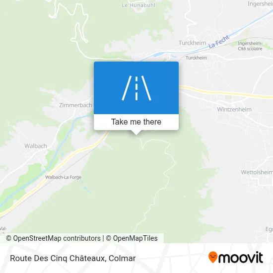 Route Des Cinq Châteaux map