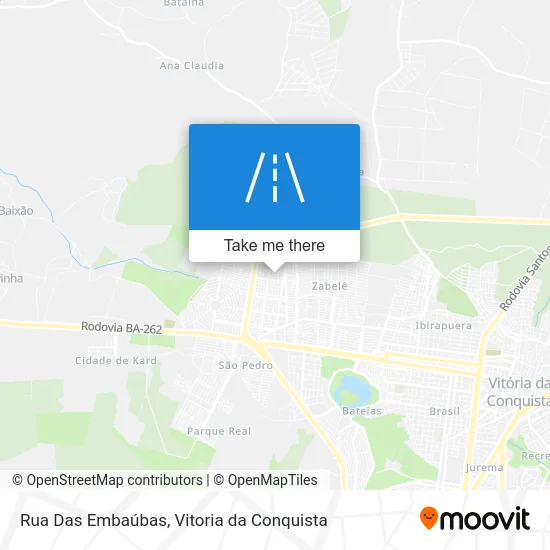 Rua Das Embaúbas map