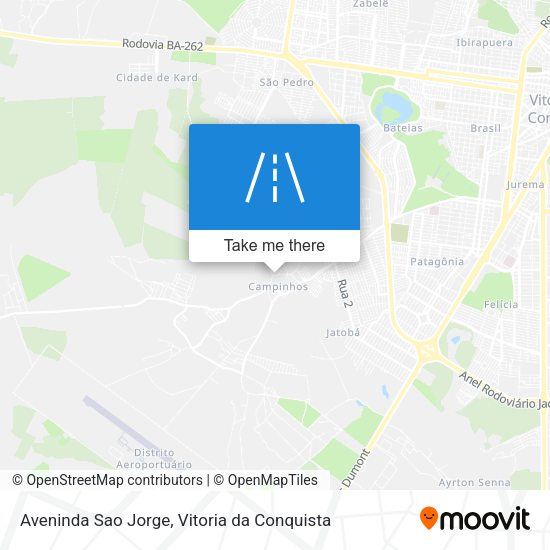 Aveninda Sao Jorge map