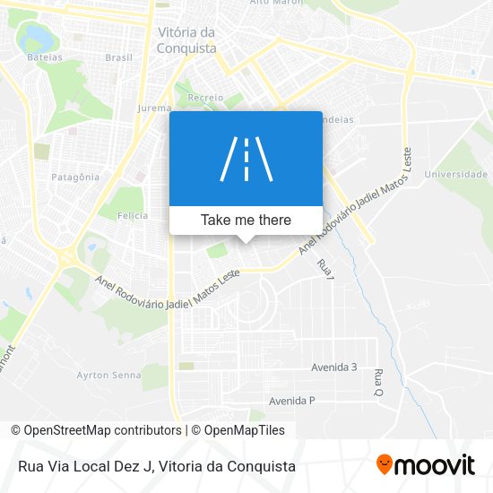 Rua Via Local Dez J map
