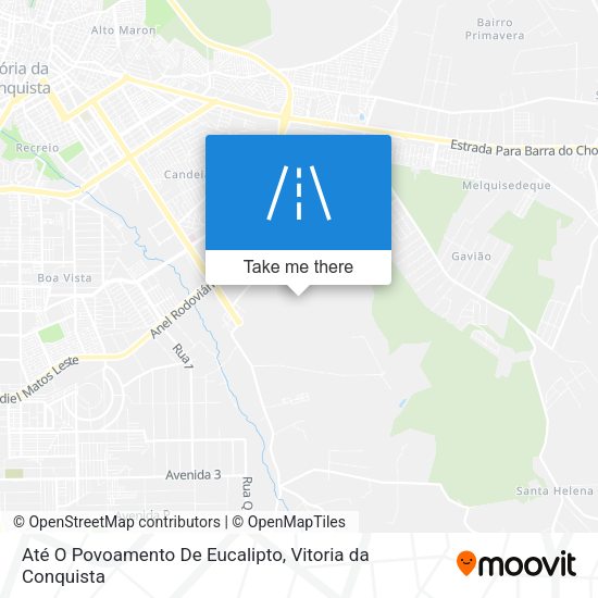 Até O Povoamento De Eucalipto map