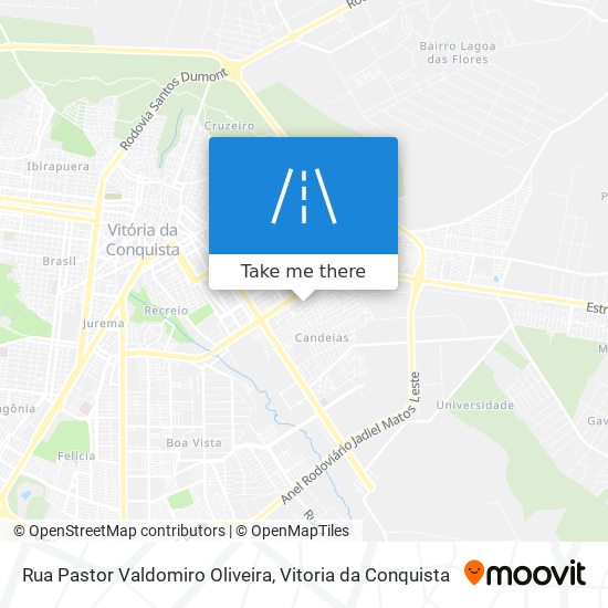 Mapa Rua Pastor Valdomiro Oliveira