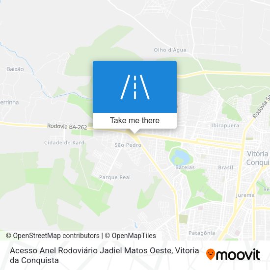 Acesso Anel Rodoviário Jadiel Matos Oeste map