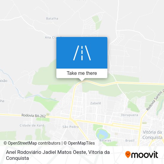 Anel Rodoviário Jadiel Matos Oeste map