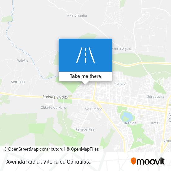 Avenida Radial map