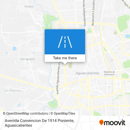 Avenida Convencion De 1914 Poniente map
