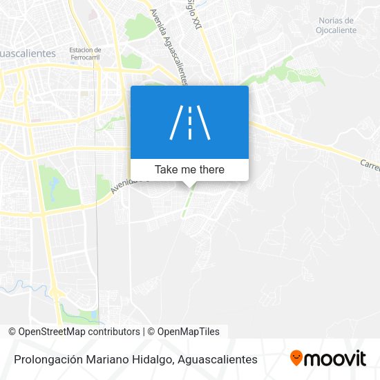 Mapa de Prolongación Mariano Hidalgo