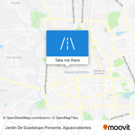 Jardín De Guadalupe Poniente map