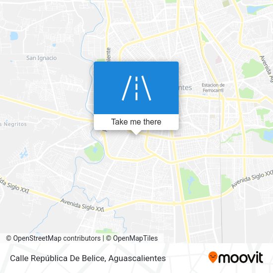 Mapa de Calle República De Belice