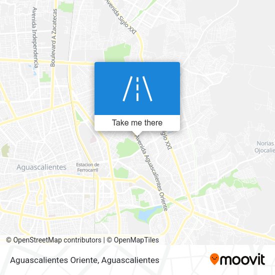 Mapa de Aguascalientes Oriente