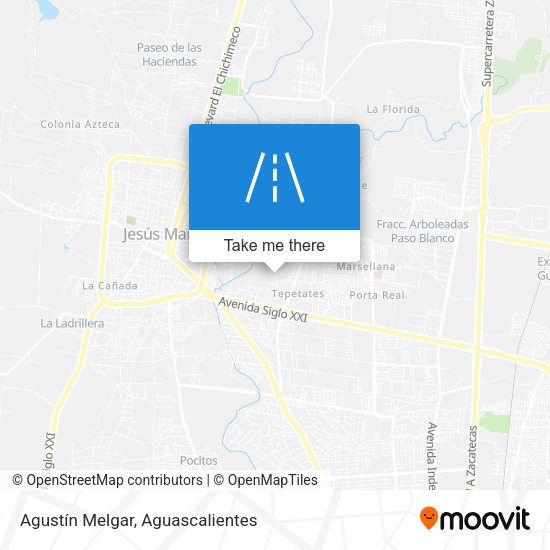 Agustín Melgar map
