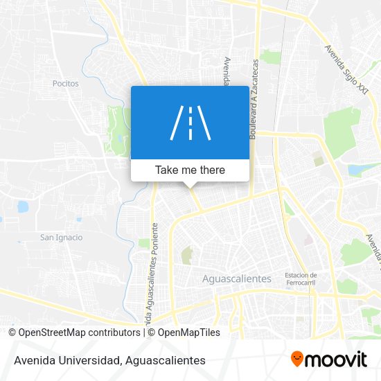 Mapa de Avenida Universidad