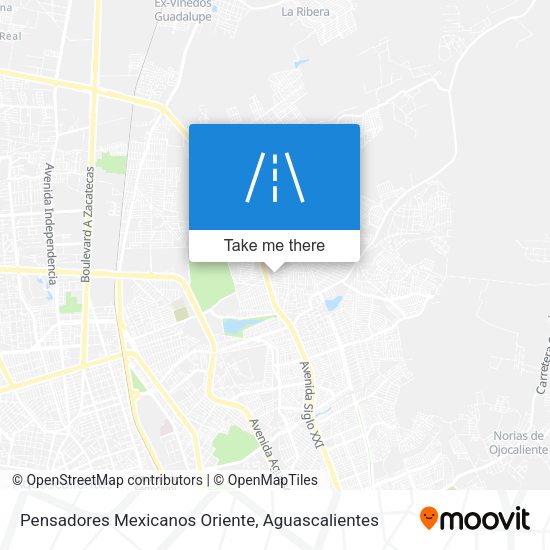 Pensadores Mexicanos Oriente map