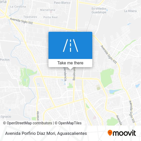 Avenida Porfirio Díaz Mori map