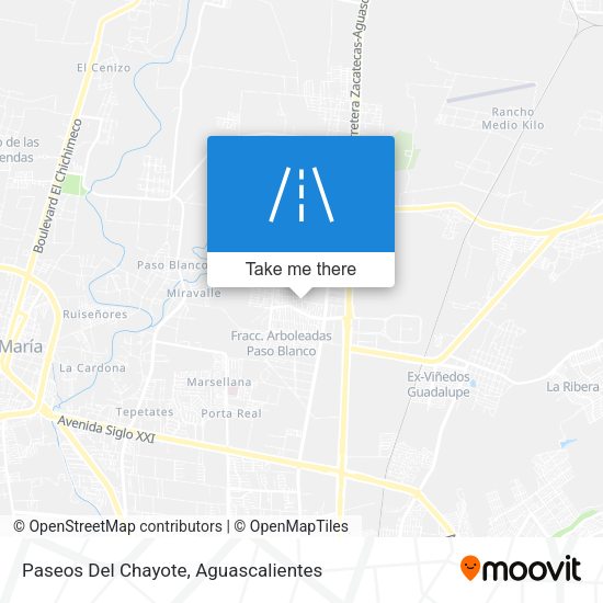 Paseos Del Chayote map