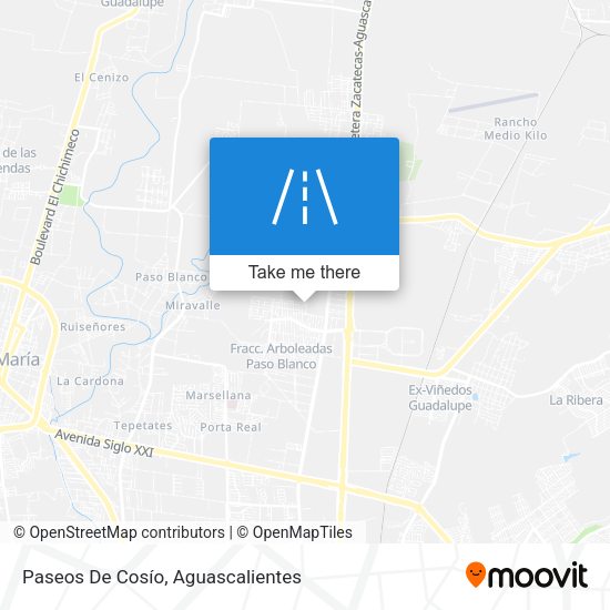 Paseos De Cosío map