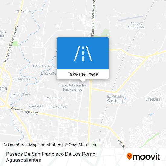 Paseos De San Francisco De Los Romo map