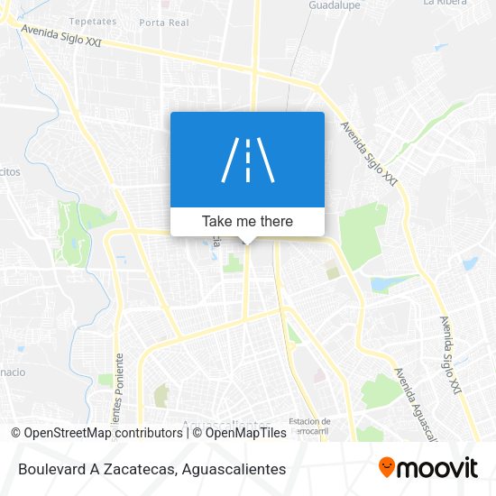 Boulevard A Zacatecas map